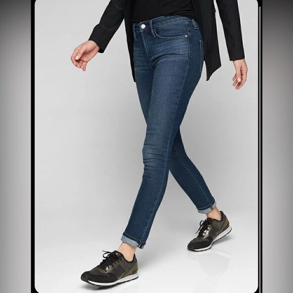 Athleta Sculptek Skinny Dark Wash Jean Size 4 - Picture 1 of 15